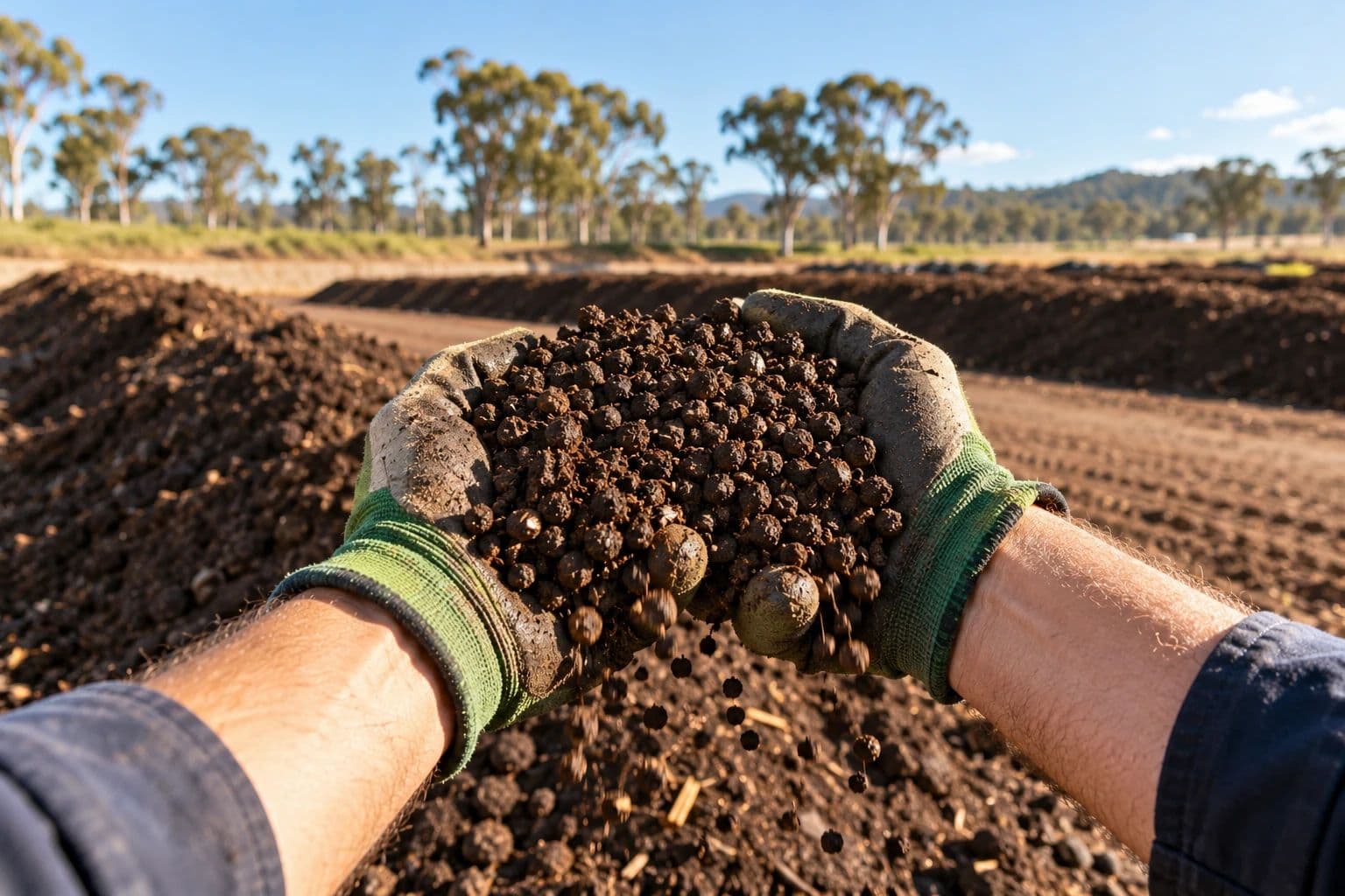 biofertiliser granules / composting site